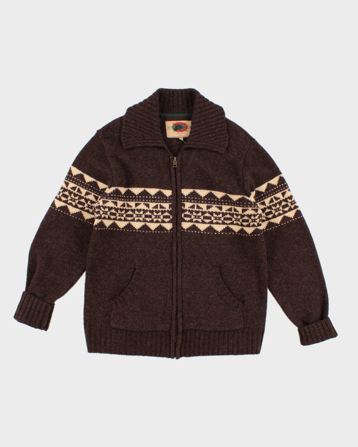 Boston Traders Wool Blend Zip Up Jumper - L