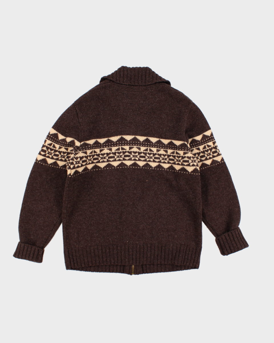 Boston Traders Wool Blend Zip Up Jumper - L