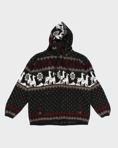 Vintage 90s Tejidos Ruminahui Hooded Sweater - M