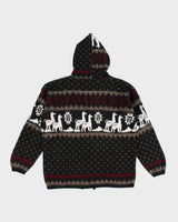 Vintage 90s Tejidos Ruminahui Hooded Sweater - M