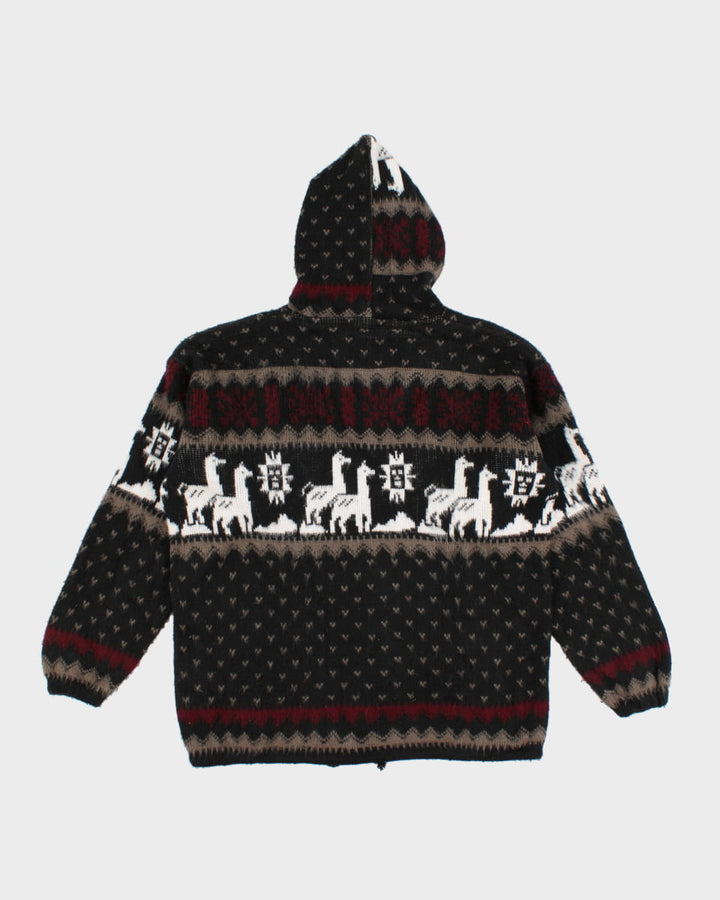 Vintage 90s Tejidos Ruminahui Hooded Sweater - M