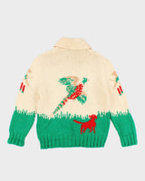 Chunky Knit Duck Hunting Zip Up Jumper - M