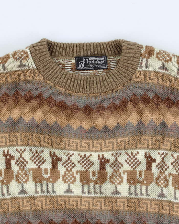 Vintage Artesanias Inakar Alpaca Jumper - L