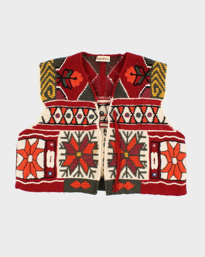 Penny Pull Red Mens Knitted Sweater - O/S