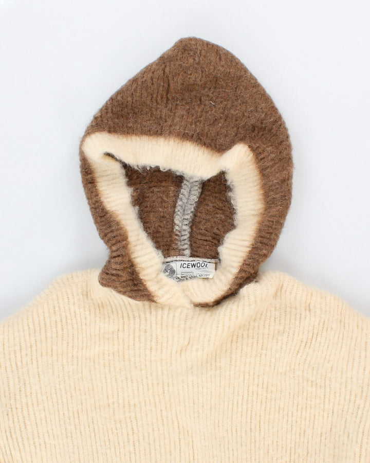 Vintage 90s Alafoss Arctic Sheep Wool Hooded Jumper - XL