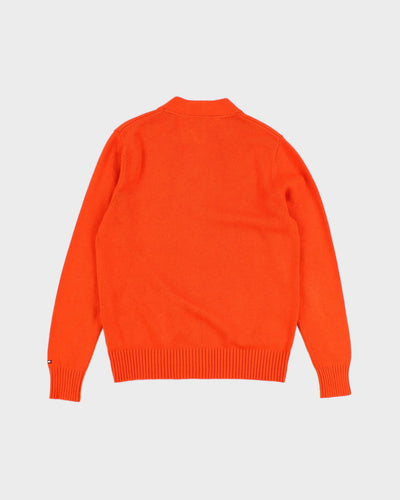 Men's Orange Tommy Hilfiger Knit Cardigan - S