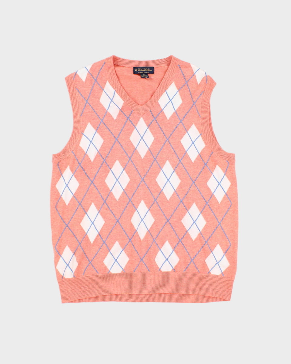 Brooks Brothers Argyle Knit Vest - M