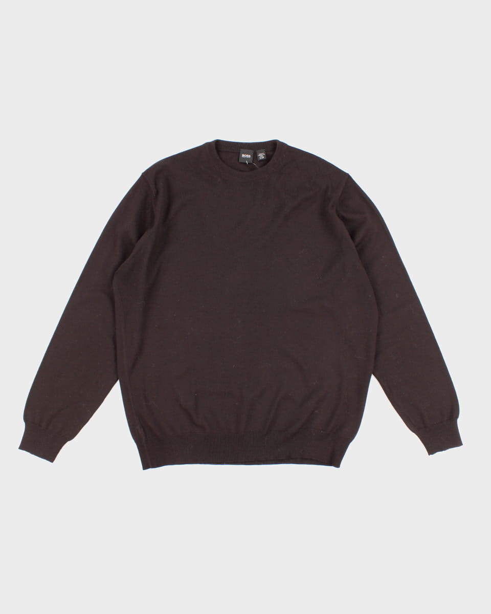 Hugo Boss Brown Wool Jumper - L