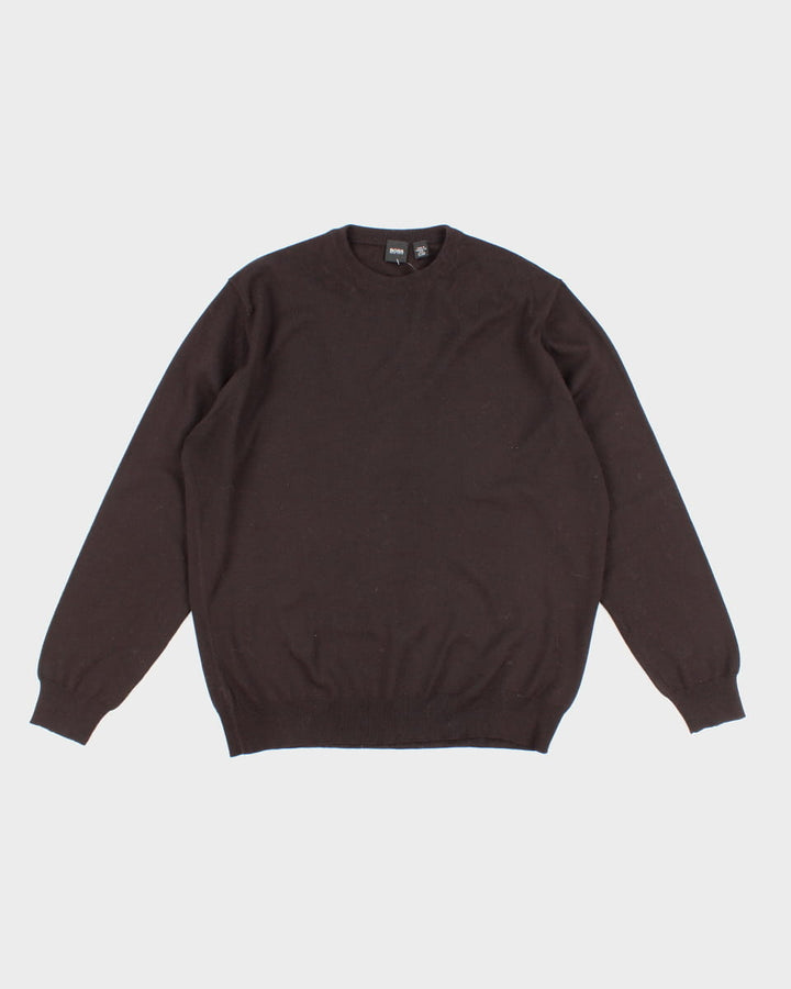 Hugo Boss Brown Wool Jumper - L