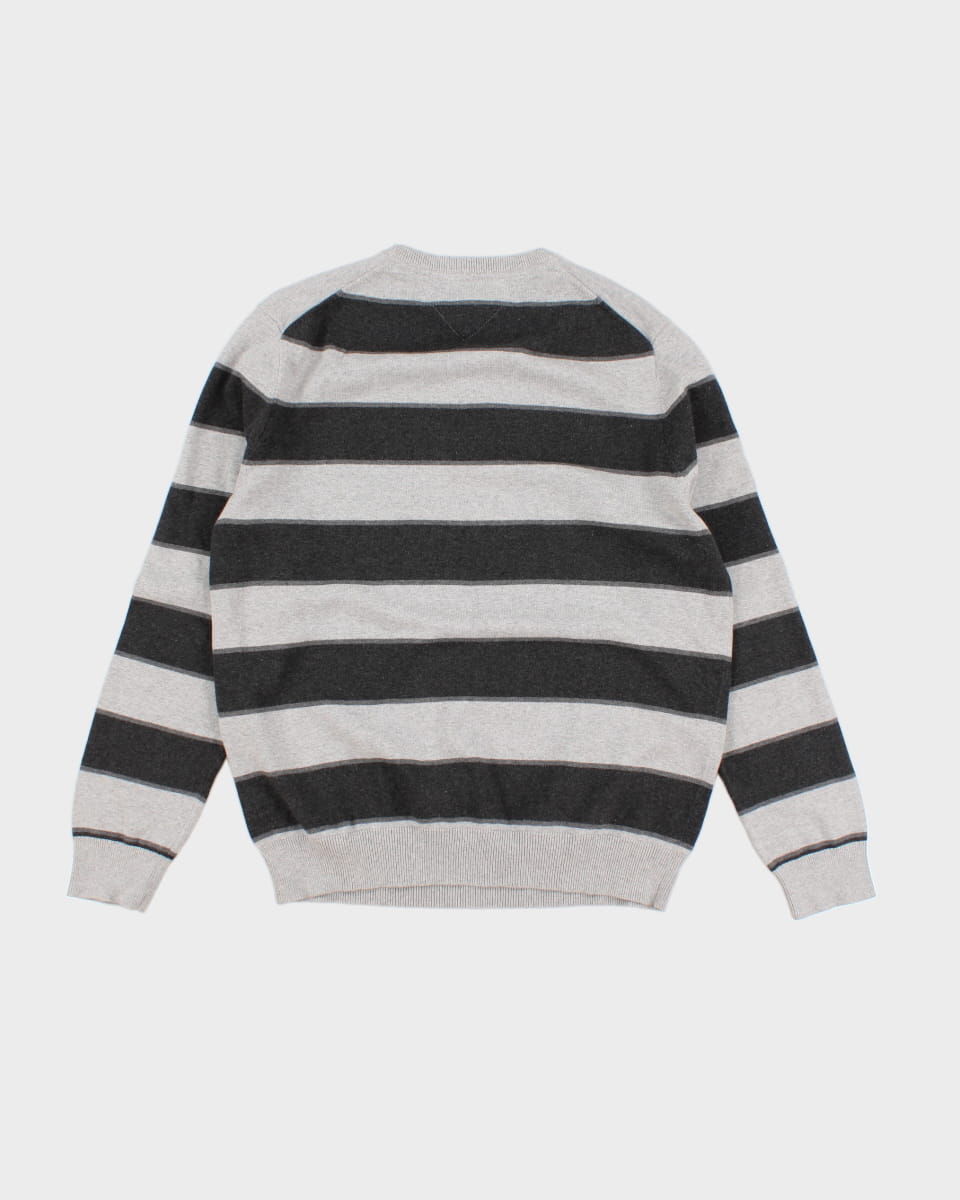 00s Tommy Hilfiger Striped Knit Jumper - XL