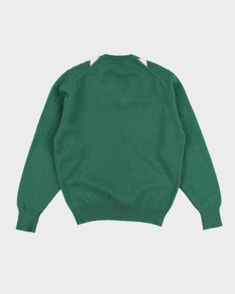 Vintage 90s Burberrys Lambswool Argyle Jumper - M