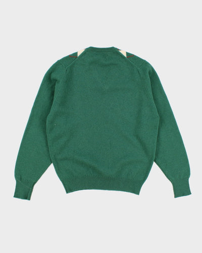 Vintage 90s Burberrys Lambswool Argyle Jumper - M