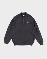 Vintage 90s Lacoste Wool Quarter Button Jumper - XL