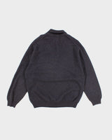 Vintage 90s Lacoste Wool Quarter Button Jumper - XL
