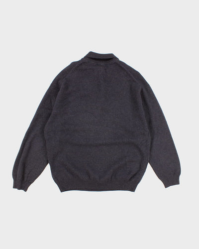 Vintage 90s Lacoste Wool Quarter Button Jumper - XL