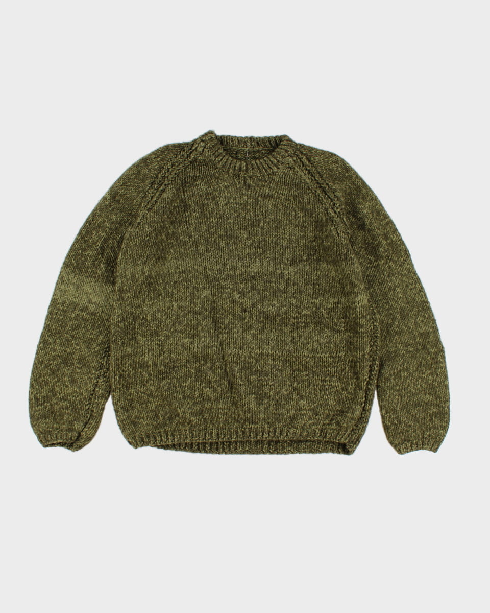 Vintage Handmade Green Jumper - L