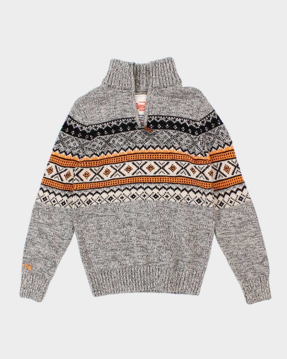 Men's Superdry Nordic Knit Style Zip Up - M