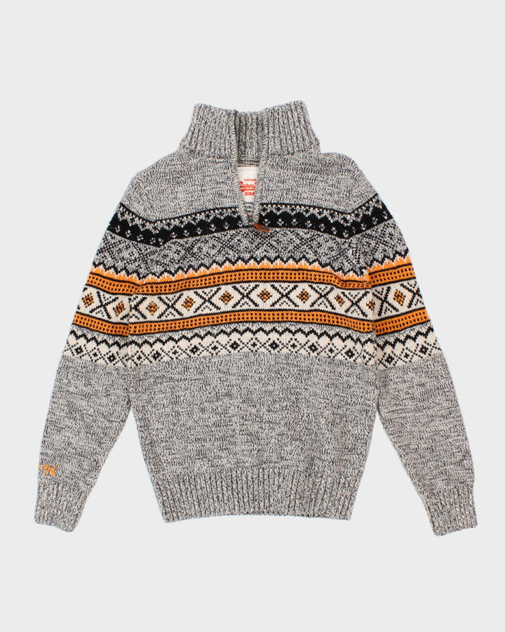 Men's Superdry Nordic Knit Style Zip Up - M