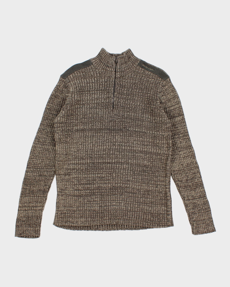 Calvin Klein Quarter Zip Knit Dad Jumper - L