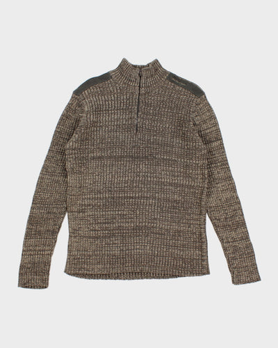 Calvin Klein Quarter Zip Knit Dad Jumper - L