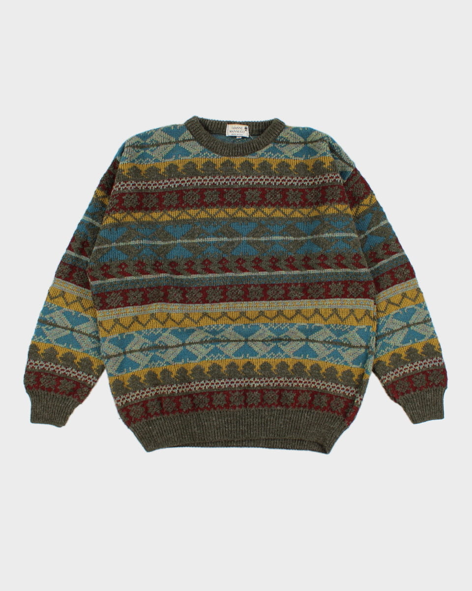 Vintage Gianni Mannucci Oversized Wool Blend Jumper - L