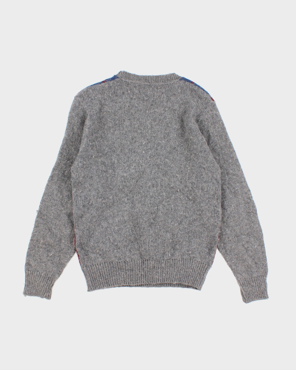 Vintage North Harbour Shetland Wool Blend Argyle Jumper - M