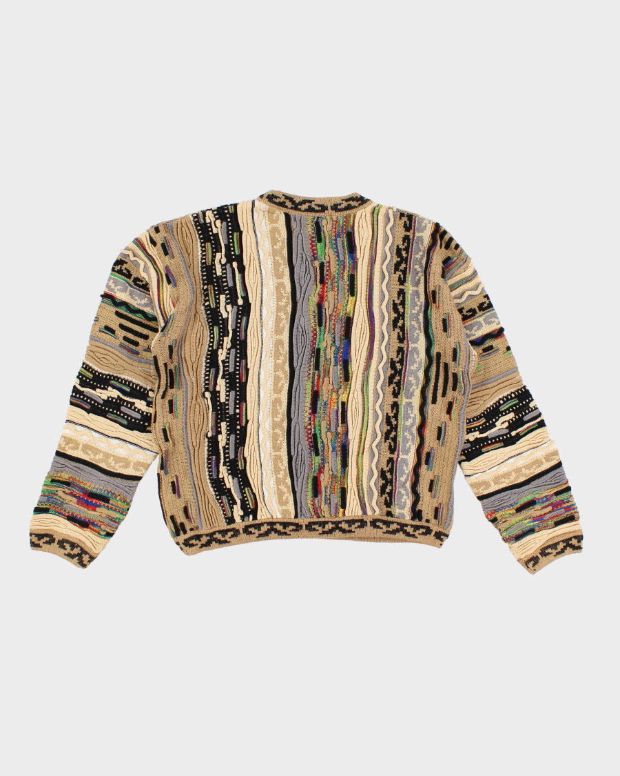 Vintage 90s Tundra Textured Abstract Jumper - L