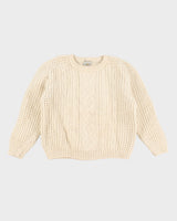 Vintage Wool Aran Jumper - L