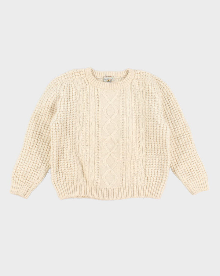 Vintage Wool Aran Jumper - L