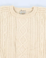 Vintage Wool Aran Jumper - L