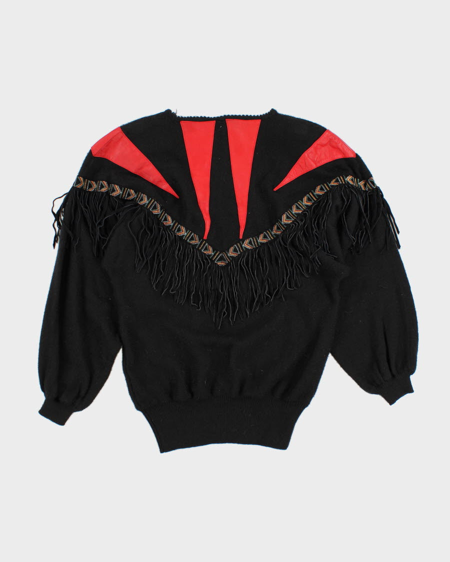 Vintage 80's men's Pioneer Ware fridge knit Jumper - L