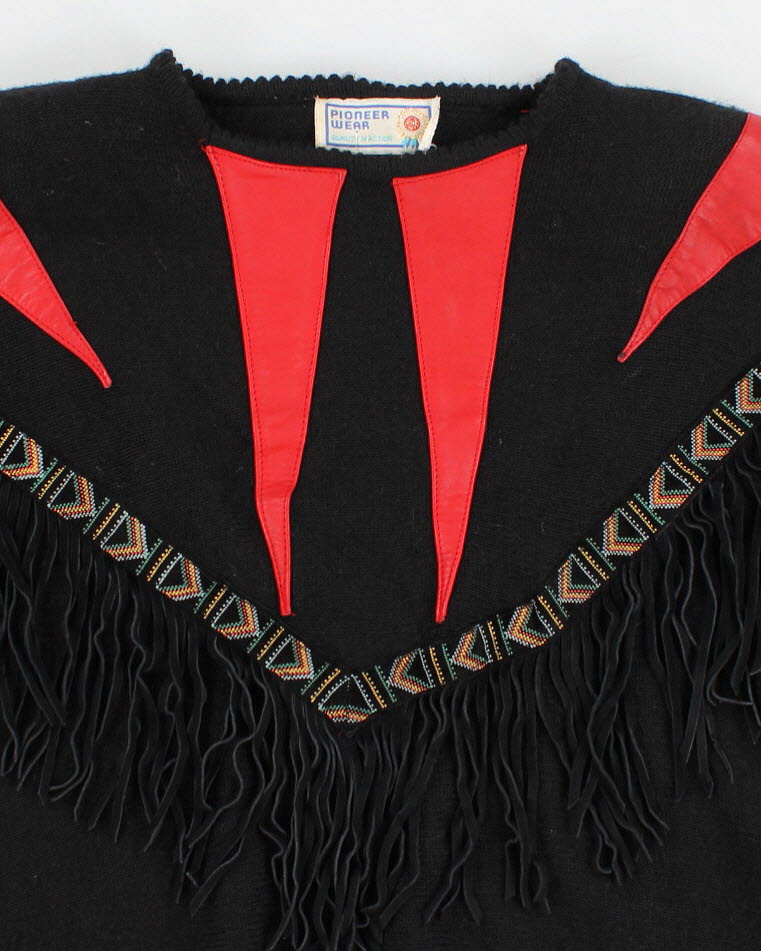 Vintage 80's men's Pioneer Ware fridge knit Jumper - L