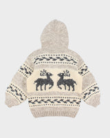 Men's Hand Knit Cream Chunky cardigan - M