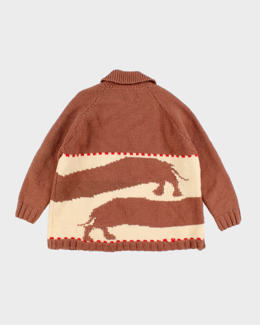 Men's Chunky knit zip up cardician - XL