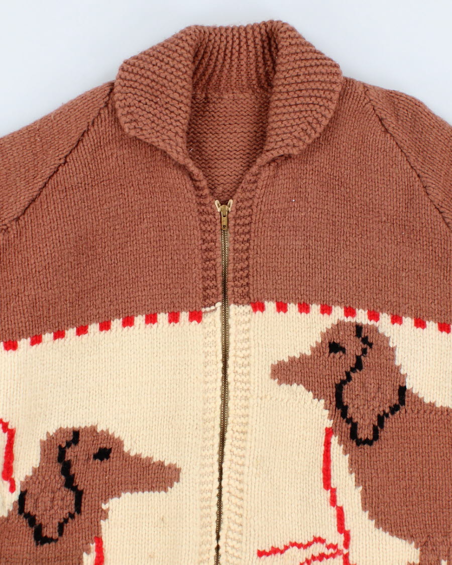 Men's Chunky knit zip up cardician - XL
