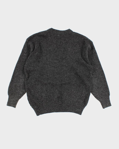 Men's Grey Patterned Knit sweater - L
