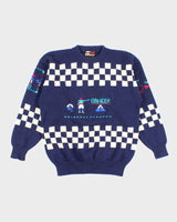 Vintage men's Patterned Knit Jumper - S