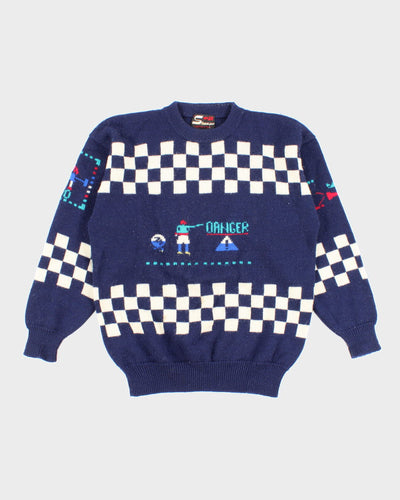 Vintage men's Patterned Knit Jumper - S