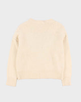 Mens Cream Knit Tiger Graphic Knit Jumper - s