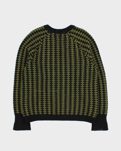 Vintage Men's Green Chunky Knit Wool Sweater - L