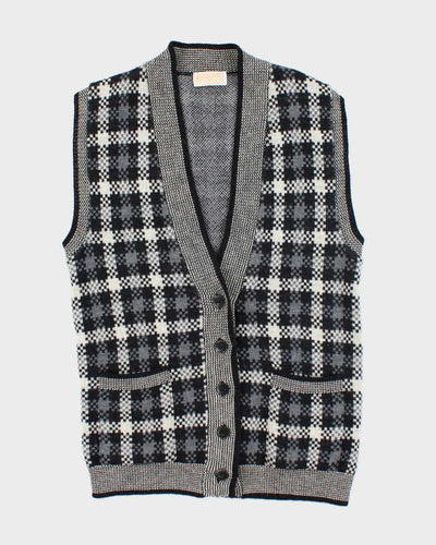 Vintage 80s Pendleton Patterned Wool Cardigan Vest - L