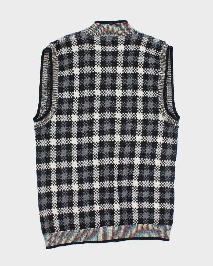 Vintage 80s Pendleton Patterned Wool Cardigan Vest - L