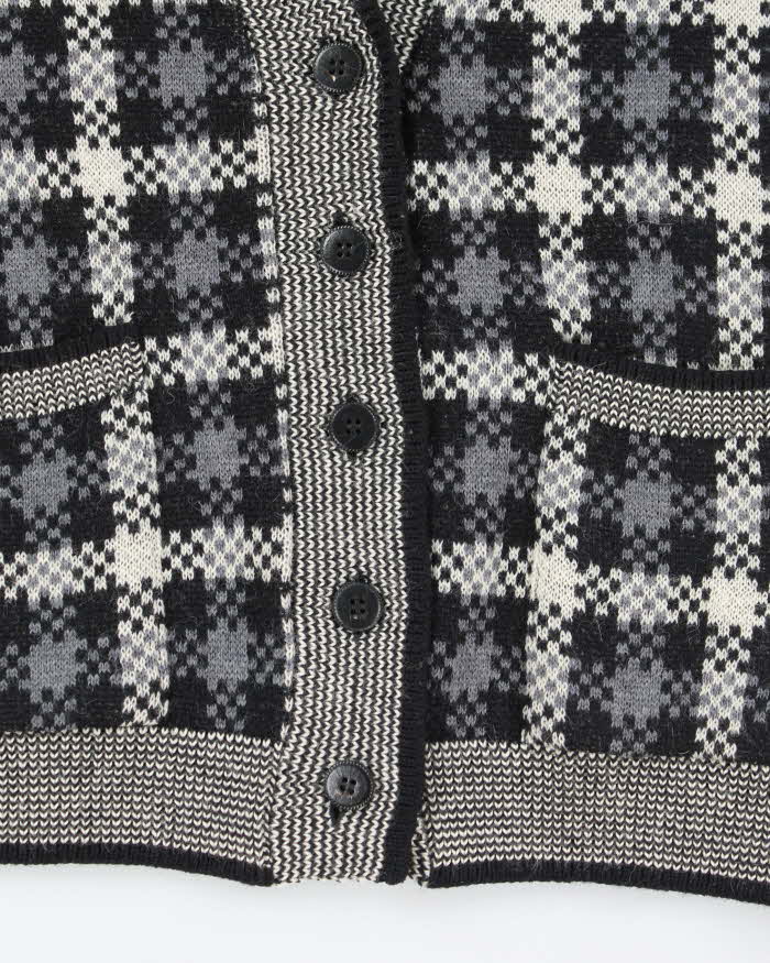 Vintage 80s Pendleton Patterned Wool Cardigan Vest - L