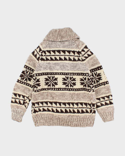 Vintage Patterned Knit Cowichan - M