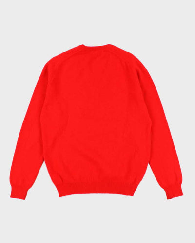 60s Vintage Men's Red Pringle Cashmere Knit Sweater - M