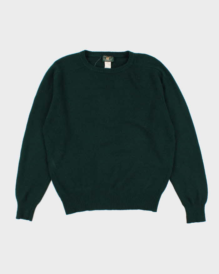 Vintage Men's Green Cashmere Sweater - L