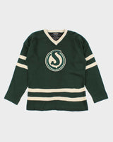Mens Green Reebok x Saskatchewan Roughriders Knit Jersey - L