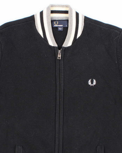 Mens Black Fred Perry Classic Cardigan - S