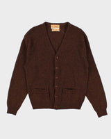 Vintage 80s Jantzen Brown Knit Cardigan - L