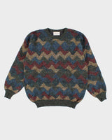 Vintage 80s/90s Wool Abstract Jumper - L